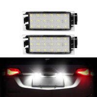 2x ไฟป้ายทะเบียน LED สำหรับ Renault Megane 2 Megane 3 Clio3 Lagane Laguan Vel Satis Master Canbus รถป้ายทะเบียน Luz-Aluere