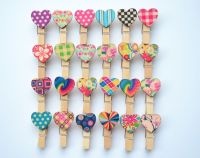 Love Wooden Clips Sturdy Small Craft Clothespins Photo wood clip Wedding decoration wooden clip 12pcs/lot