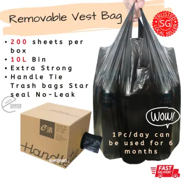 30pcs Household Garbage Bag Thickened Black Kitchen Portable Vest Plastic Garbage  Bag Living Room Clean Trash Bag - Trash Bags - AliExpress