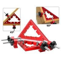 2Pc 45 and 90 Degree Positioning Squares Right Angle Clamps Aluminum Alloy Triange-Type Corner Clamp for CarpenterPhoto Framing