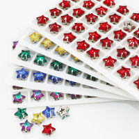 New arrival high quality K9 glass crystal Five-pointed star shape sew on rhinestones with claw for clothingCrafts