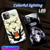 สแปร์พาร์ท LED ควบคุมด้วยแฟลชสีสันสดใสเคสโทรศัพท์อัปเกรดสำหรับเคสโทรศัพท์15Pro 15อัลตร้า12 13 14Promax 11Promax 7 8Plus สำหรับเคสแอปเปิ้ล XR XS สูงสุดเสือตาแดง