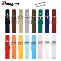 ◕■ 14mm 16mm 18mm 19mm 20mm 21mm 22mm 24mm Quick Release Straps For Huawei GT2 Smart Watch Bracelet Galaxy Watch 3 Silicone Band