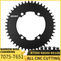 ผ่านเควสจักรยานถนน110BCD Chainring รอบรูปไข่ปิดดิสก์แคบกว้าง Chainwheel 46485052545658ครั้งสำหรับ R7000R8000R9100