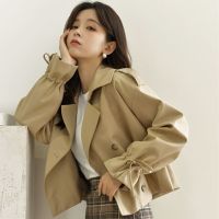 ใหม่ผู้หญิงสวมใส่เกาหลีรุ่นหลวม Tide Coat Tide Ins ฤดูใบไม้ร่วง Fried Street Short Trench Coat