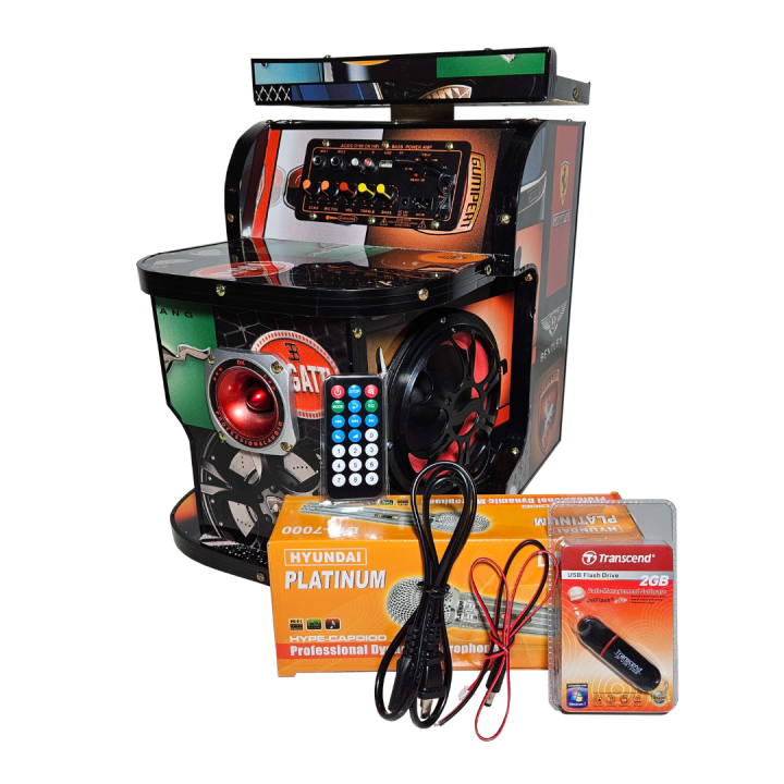 K606 Videoke Set Mini Bluetooth Speaker with Microphone and USB