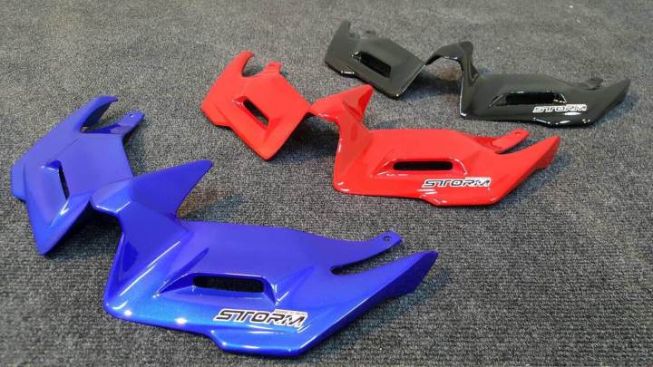 storm-วิงเล็ต-winglets-ปีกใต้ไฟหน้าแต่ง-สำหรับรถ-yamaha-r3-และ-r25-ผลิตด้วย-fiber-grass-ปีกแต่งไฟหน้า