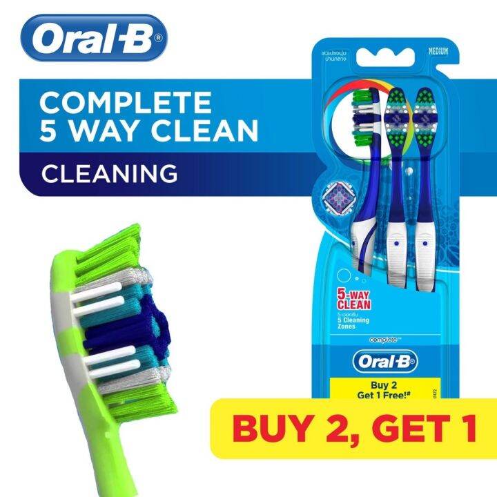 Oral B Toothbrush Complete 5 Way Clean 2 Plus 1 | Lazada PH