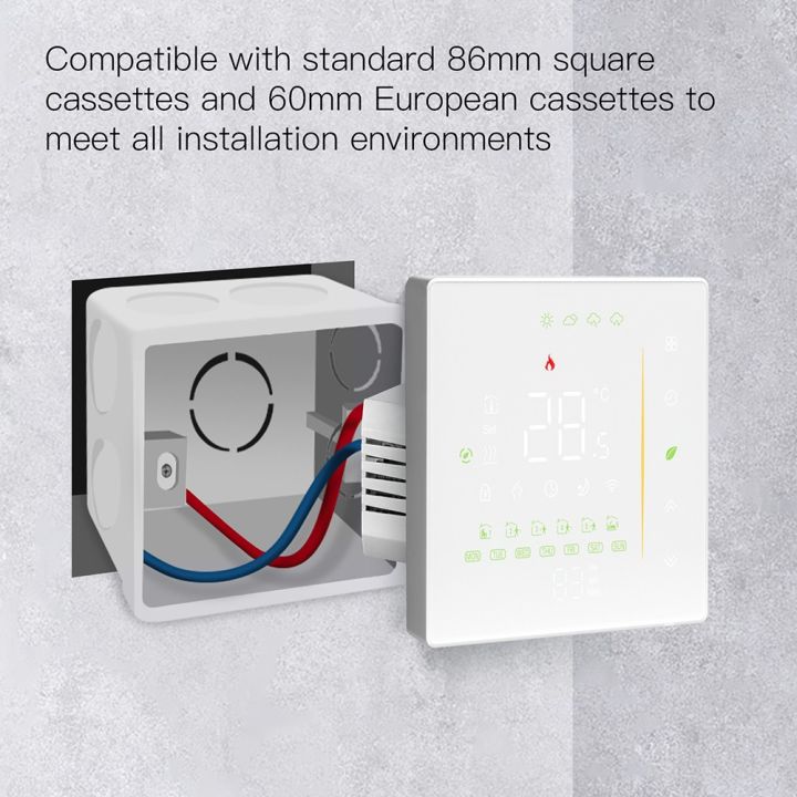 เครื่องควบคุมความชื้นในชั้นไฟฟ้า16a-ผ่านแอป-wifi-เทอร์โมเรกูเลเตอร์-wifi-ด้วยเสียง