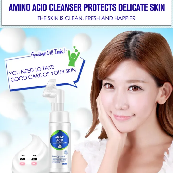 Amino Acids Facial Cleanser Facial Wash Deep Cleansing Foam Whitening 