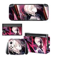 Fate Saber Nintendo Switch Skin Sticker NintendoSwitch Stickers Skins For Nintend Switch Console And Joy-Con Controller ไวนิล