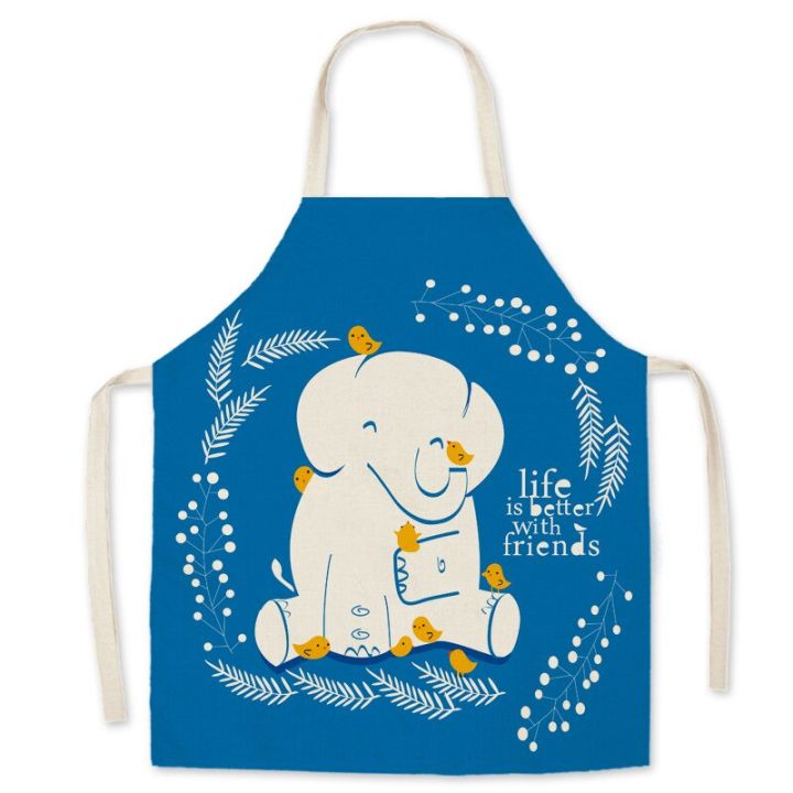 bear-kitchen-apron-for-women-animal-kids-boy-bibs-for-adults-home-tools-haircut-baking-coffee-shop-uniform