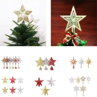 2021 Christmas Tree Top Hollow Star Ornament Supply Christmas Decoration for Home New Year 2022 Xmas Gifts Navidad Natal Decor
