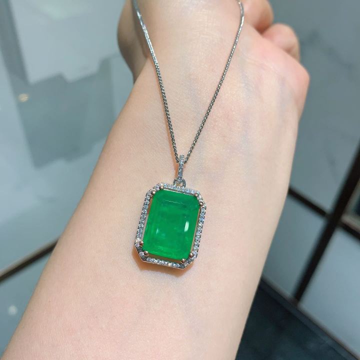 shipei-luxury-925-sterling-silver-emerald-paraiba-tourmaline-gemstone-wedding-engagement-fine-jewelry-pendant-necklace-wholesale