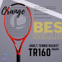 ARTENGO แร็คเกตเทนนิส แร็คเกตเทนนิสสำหรับผู้ใหญ่ รุ่น TR160 Graph (สีส้ม) ( TR160 Graph Adult Tennis Racket - Orange ) ไม้เทนนิส Tennis Rackets ลูกเทนนิส Tennis Balls เทนนิส