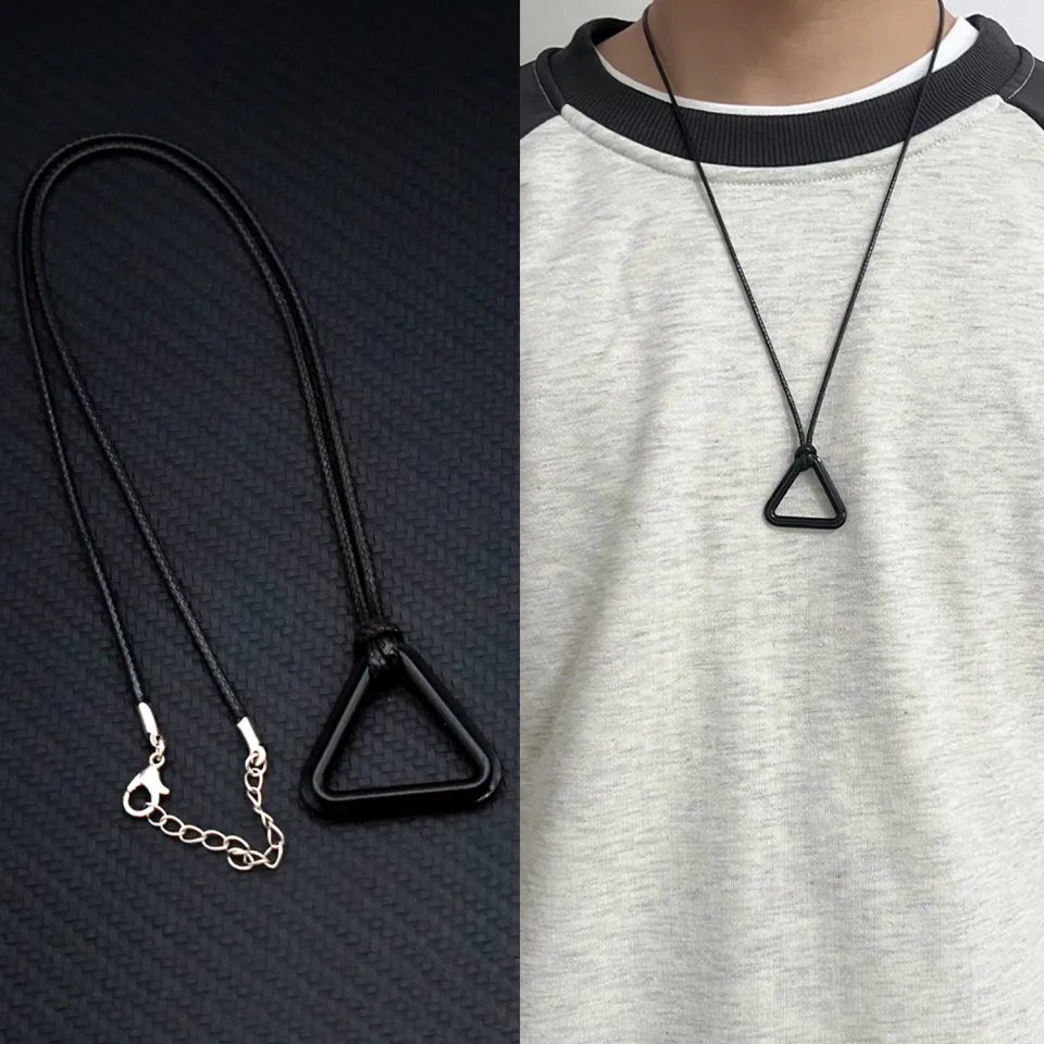 Anime Chainsaw Man Necklace Denji Cosplay Triangular Pull Ring