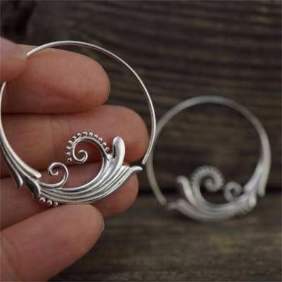 【YP】 Delicate Round Sea Earrings for Ethnic Color Hoop Jewelry
