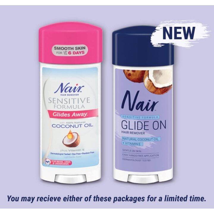 🇺🇸 Nair Hair Remover Cream Glides Away For Bikini Arms Underarms 3.3 oz
