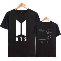 【New】Kpop LOVE YOURSELF เสื้อยืด ผ้าฝ้าย ทรงหลวม ขนาดใหญ่ สไตล์ฮิปฮอป สตรีท สําหรับผู้ชาย และผู้หญิง 3113