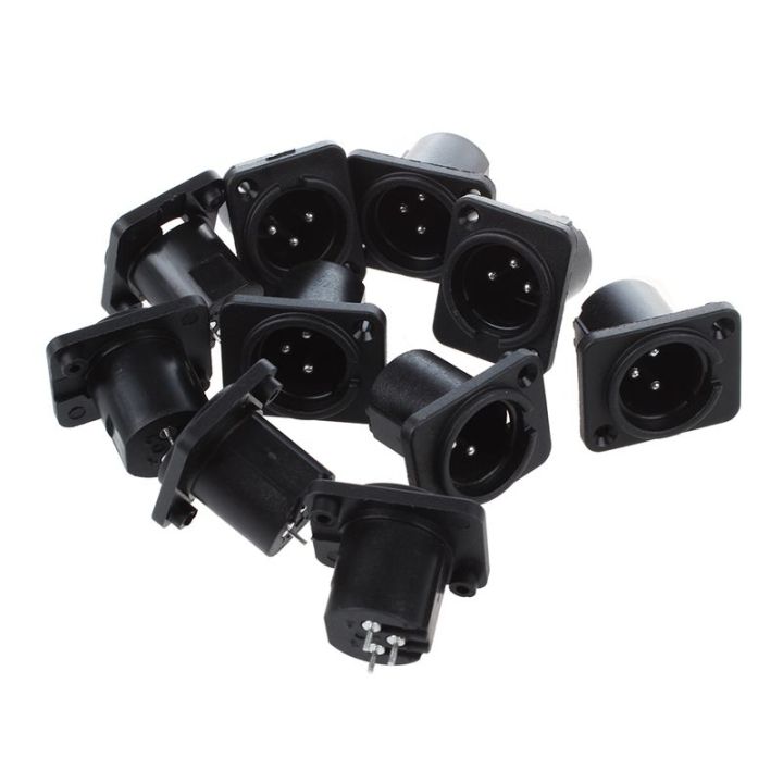 xlr-male-plug-straight-terminal-panel-mounted-connector-10-pieces