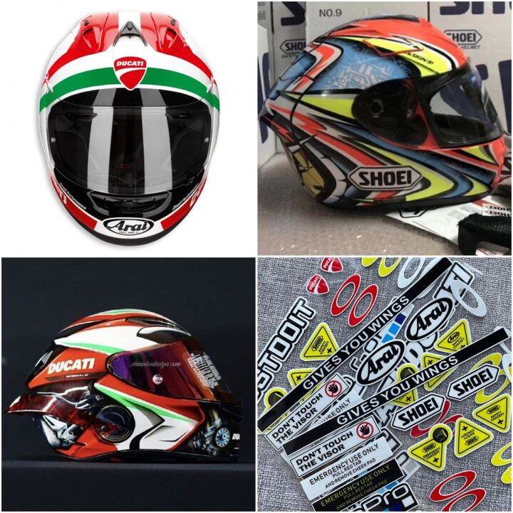 ducati helmet stickers