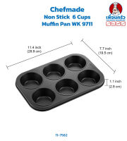 Chefmade Non Stick 6 Cups Muffin Pan WK 9711 (11-7562)