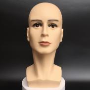 Baosity Male Bald Mannequin Head, Wig Display Stand