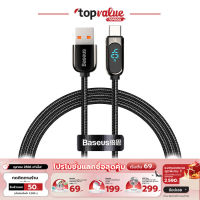 BASEUS Display Cable USB TypeC 5A ยาว 1m มีจอแสดงสถานะ รองรับการชาร์จไว 40W สายถักไนลอน รองรับ iPhone / Android