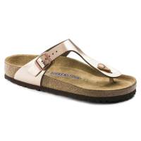 TOP☆Summer slippers Original 2021 New Birkenstocks Women Gizeh Natural Leather Metallic Copper