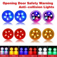 【CW】❇  2 pcs Strobe Lamp Car Openning Door Anti-Collision Warning Safety Flash Lights Magnetic