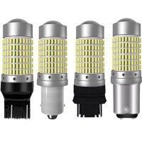 (Premium car)1PC LED1156 BA15S P21W 1157 BAY15D P21/5W T25 3157 3156 T20 7443 W21/5W 7440 W21W BAU15S หลอดไฟเบรคหลอดไฟอัตโนมัติ12V 24V