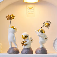 Cute Cartoon Astronaut Statue Character Sculpture Figurine Nordic Home Decoration Living Room Desk Decoration Accessories Gift