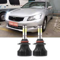 หลอดไฟหน้ารถยนต์ 4 ด้าน Hb 4 9006 6000 K Led 2 ชิ้นสําหรับ Honda Accord Tao 8th Gen ( 2008-2012 )