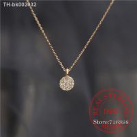 ☇⊕ 925 Sterling Silver Crystal Round Brand Crystal Choker Necklace Pendant for Women 14K Gold Necklaces Wedding Party Jewelry Gift