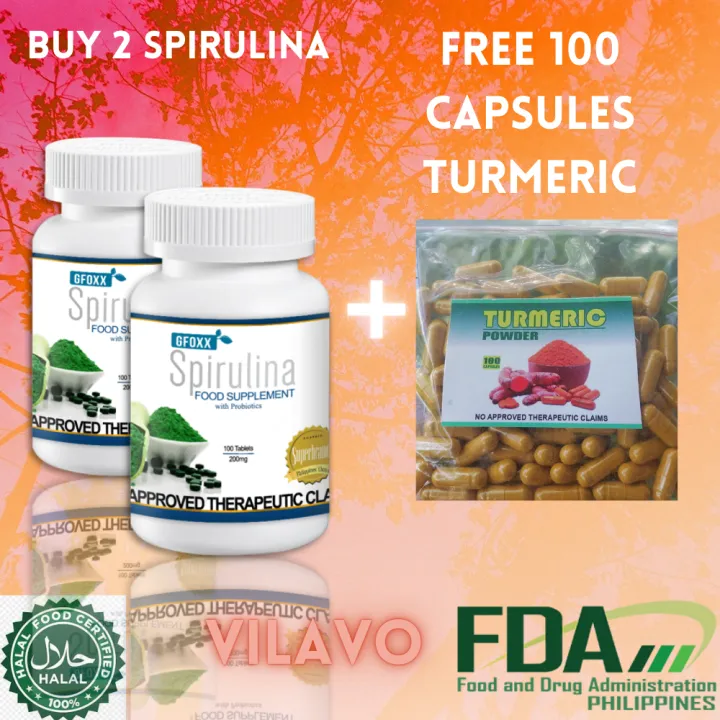 (Vilavo) Gfoxx Spirulina 2 Bottles for hemorrhoid with Probiotics