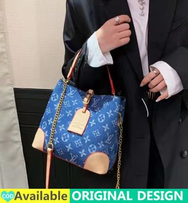(คุณภาพระดับพรีเมียม) LV Neonoe กระเป๋าถือคลาสสิกกระเป๋าทรงถังผ้ายีนส์กระเป๋าสะพายสำหรับผู้หญิงในการขาย2022ใหม่กระเป๋า LV ของแท้กระเป๋าแฟชั่นเกาหลีพิมพ์ตัวอักษรกระเป๋าสะพายข้างกระเป๋าสะพายไหล่กระเป๋าใส่เหรียญการ์ดขนาดเล็กกระเป๋ามือจับ