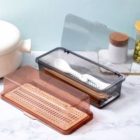 Cutlery Storage Tray Holder Tableware Organizer Spoon Fork Storage Box Plastic Container Cutlery Rack With Lid And Drainer