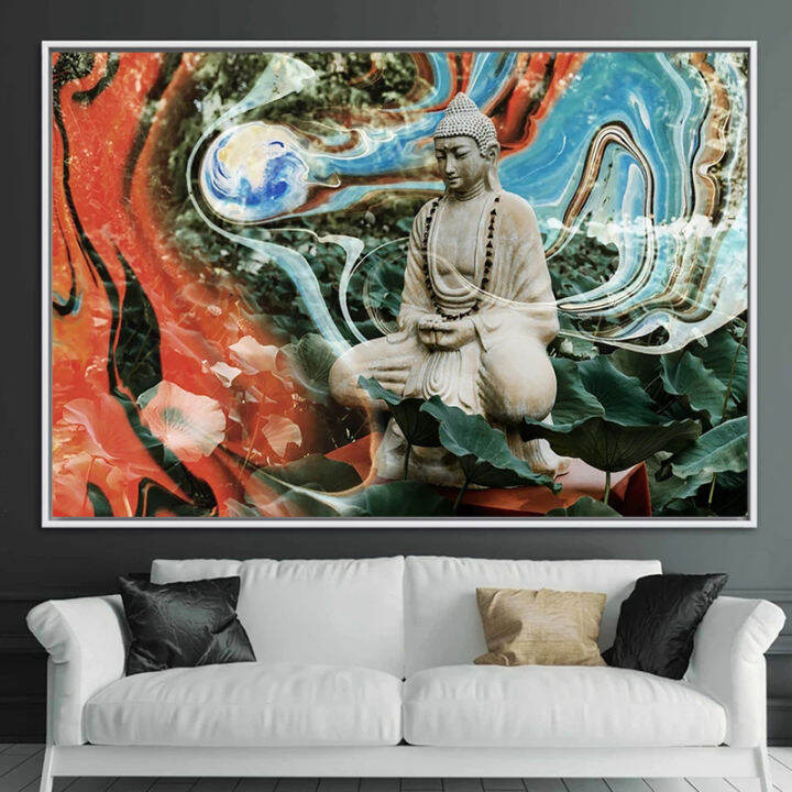 Abstract Style Buddha Canvas Poster Picture Home Decor Print Painting