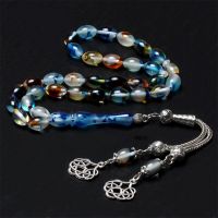 Belcolore Nuovo Design 7*11มม. 33 Pz Rosario Musulmano Perline Di Preghiera Islamica Bagliore In Colore Scuro Tesbih Sibha Misbaha Tasbih Rosario