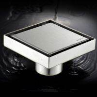 Stainless Steel Invisible Floor Drain 10*10 Drain Cover Chrome Plated Square 4 Inch Floor Shower Essories Gravity Flushing