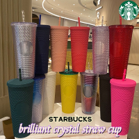 LY Starbuck Premium Thermos Cup 710Ml/24Oz Tumbler Straw Reusable Cup Starbuck Applique Durian ถ้วยกาแฟคู่ของขวัญ1012