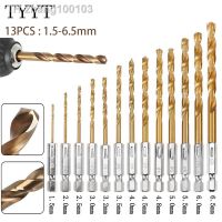 13PCS 1.5-6.5mm Hex Shank Bit Set for Drilling Wood Steel Metal Plastic High Quality HSS Titanium Impact Drill Bits Tools