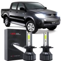 New ชุดหลอดไฟหน้า LED 6000K สีขาว สําหรับ Toyota Hilux Vigo Revo 2005-2017 2 ชิ้น