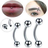 10pcs/lot Titanium Internally Thread Eyebrow Banana Piercing Curved Barbell Rings Daith Helix Earring Cartilage Piercing Jewelry