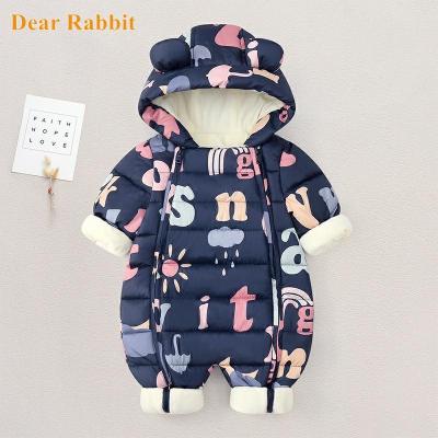 2023เสื้อผ้าเด็กฤดูหนาว Snowsuit Plus กำมะหยี่หนาเด็กทารก Jumpsuit 0-2ปีทารกแรกเกิด Romper เด็กทารก Overalls เด็กวัยหัดเดิน Coat