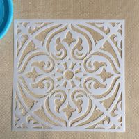 Mandala 1pc 15 * 15cm  mold DIY home decoration drawing template laser cutting wall template painting tile tiles stencil Rulers  Stencils