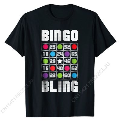 Bingo Bling Game Style Funny Lucky Player Gift T-Shirt Men On Sale Custom Tops &amp; Tees Cotton T Shirts Cal