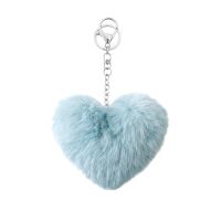 【VV】 Keychain Accessories Pompoms Purse Multiple Colors Fluffy Faux Fur Keyring New Year Valentine  39;s