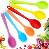 1pcs Silicone Spoons Nonstick Serving Spoon Stirring Spoon For Kitchen Cooking Baking Mixing Tools