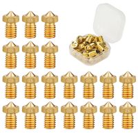 10/20pcs 3D Printer Nozzles 0.2 1.0mm M6 Threaded Nozzles Extruder Hot End Kit for Anycubic i3 Mega 3D Printer Parts Accessories